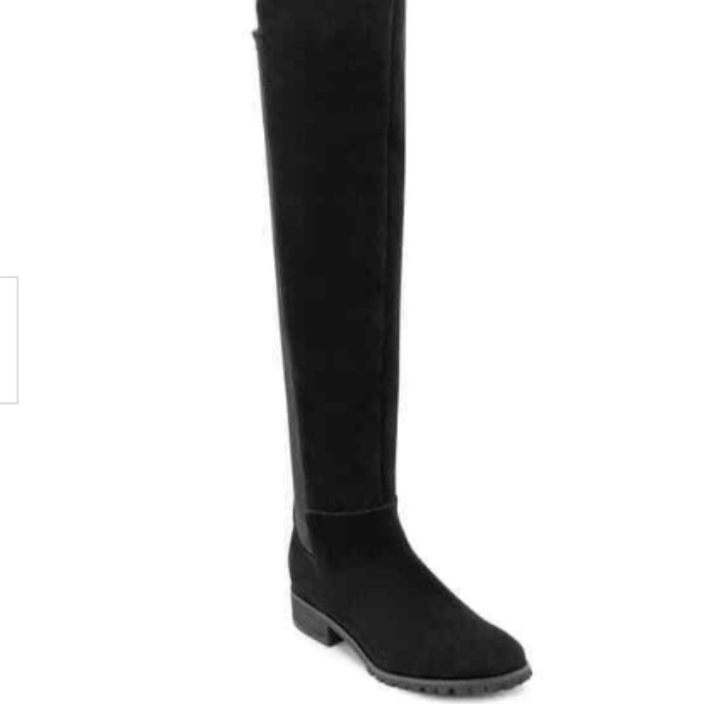 Blondo Presto Waterproof Knee High Boot Black Suede Size 7.5 M